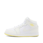 Air Jordan 1 Mid Fund GS Sneakers in Sail/Light Laser Orange/White