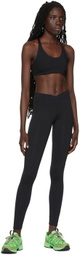 Live the Process Black Corset Grid Sport Bra
