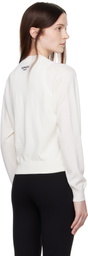 Kenzo Off-White Kenzo Paris 'Kenzo Pop' Embroidered Crewneck Cardigan