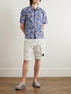 C.P. Company - Straight-Leg Cotton and Linen-Blend Cargo Shorts - White