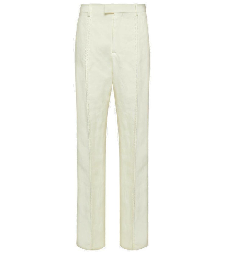 Photo: Bottega Veneta Linen straight pants