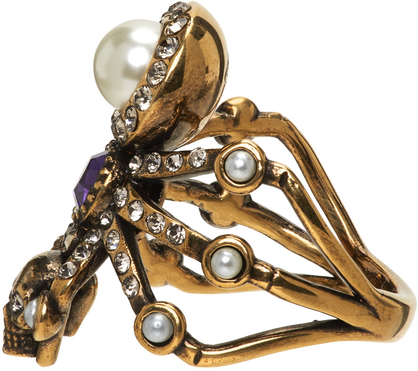 Alexander McQueen Crystal-embellished Spider Ring