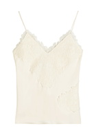Rohe Lace-appliquéd Satin top Cream
