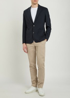 Lestrange Tropical Woven Blazer Navy
