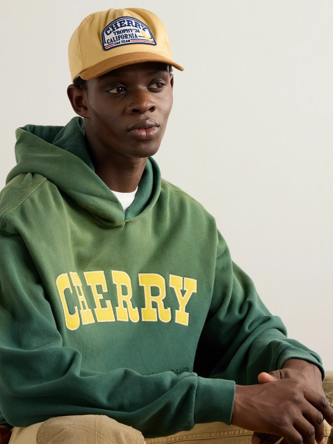 Cherry Los Angeles - Logo-Appliquéd Cotton-Twill Baseball Cap