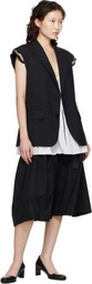 sacai Black Chalk Stripe Vest
