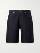 NN07 - Otis Straight-Leg Organic Denim Shorts - Blue