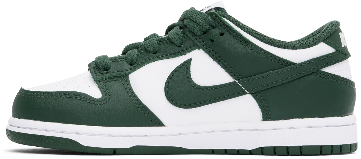 Nike Little Kids Green & White Dunk Low Sneakers Nike