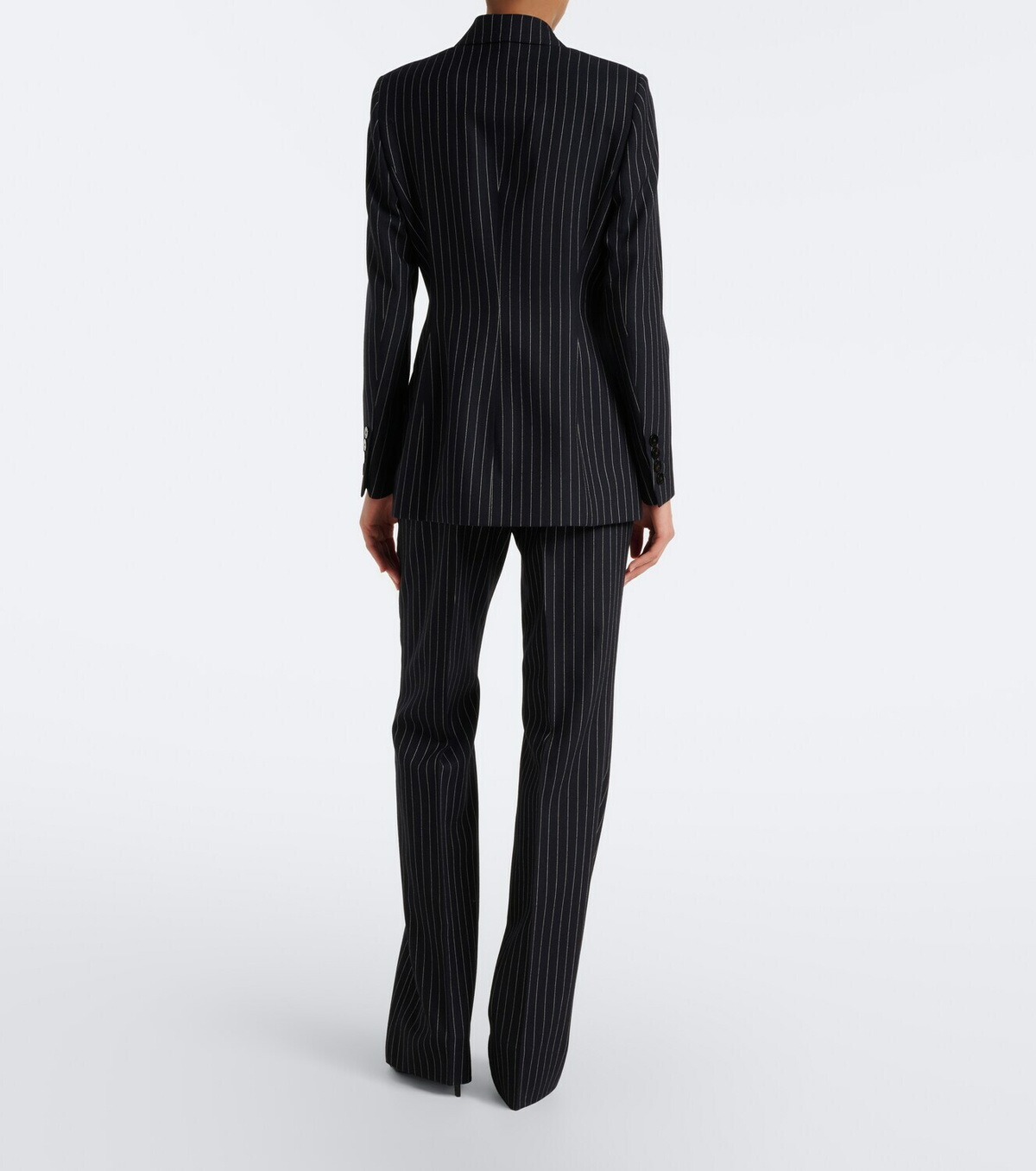 Gucci Pinstripe wool and silk straight pants