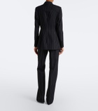 Gucci Pinstripe wool and silk straight pants