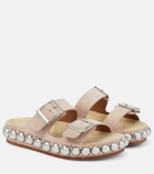 Alaïa Bombe embellished suede slides