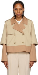 BOSS Beige Double Breasted Jacket