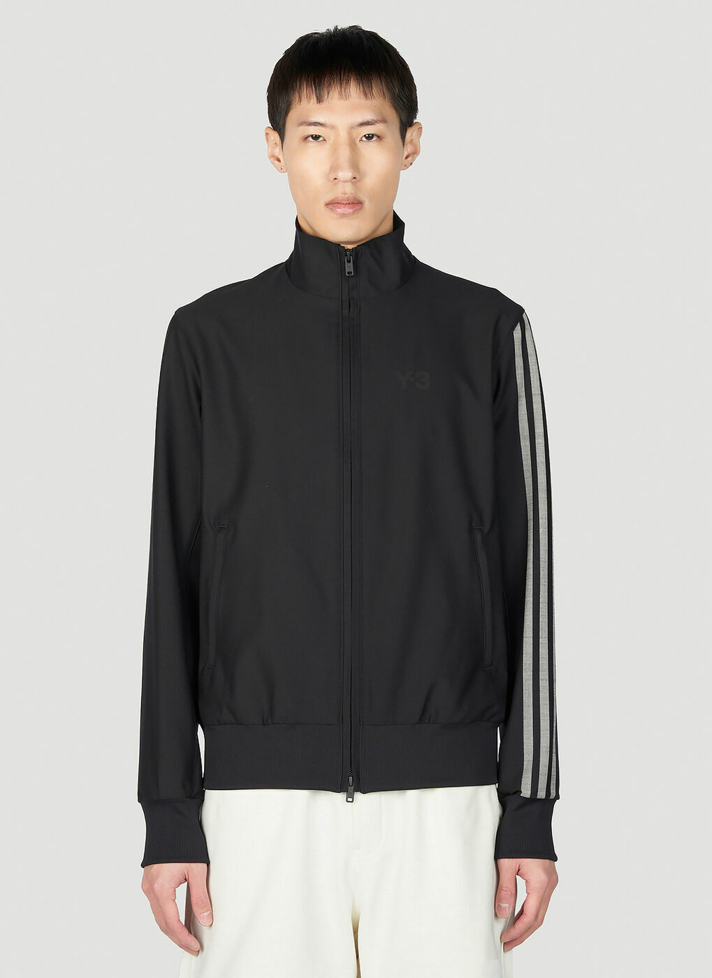 Y-3 - Logo Print Track Jacket in Black