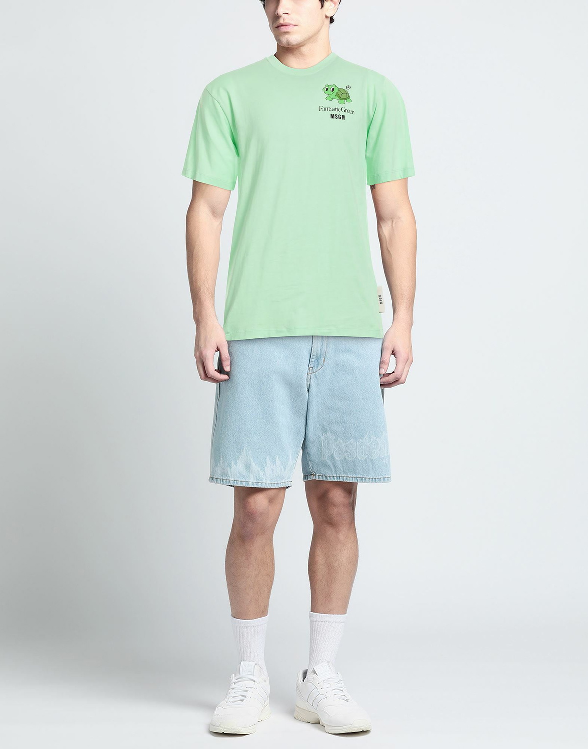 Msgm Mens T-shirt in Light green