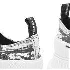 Alexander McQueen Men's Jacket Print Tread Slick Sneakers in White/Black
