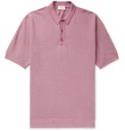 Altea - Textured Linen and Cotton-Blend Polo Shirt - Purple