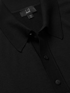 Dunhill - Merino Wool and Mulberry Silk-Blend Polo Shirt - Black