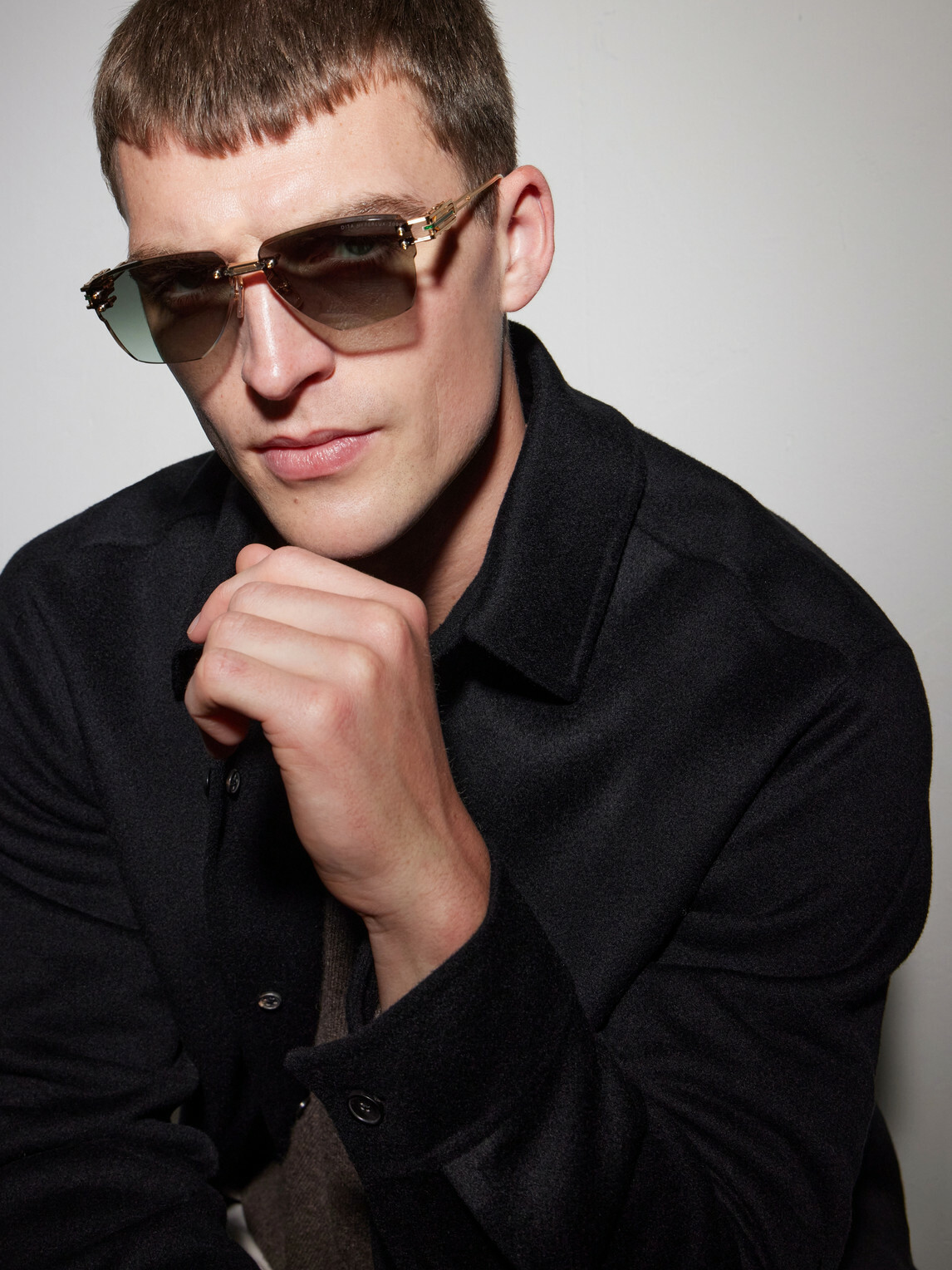 DITA - Hyperlux-2000 Square-Frame Gold-Tone Titanium Sunglasses