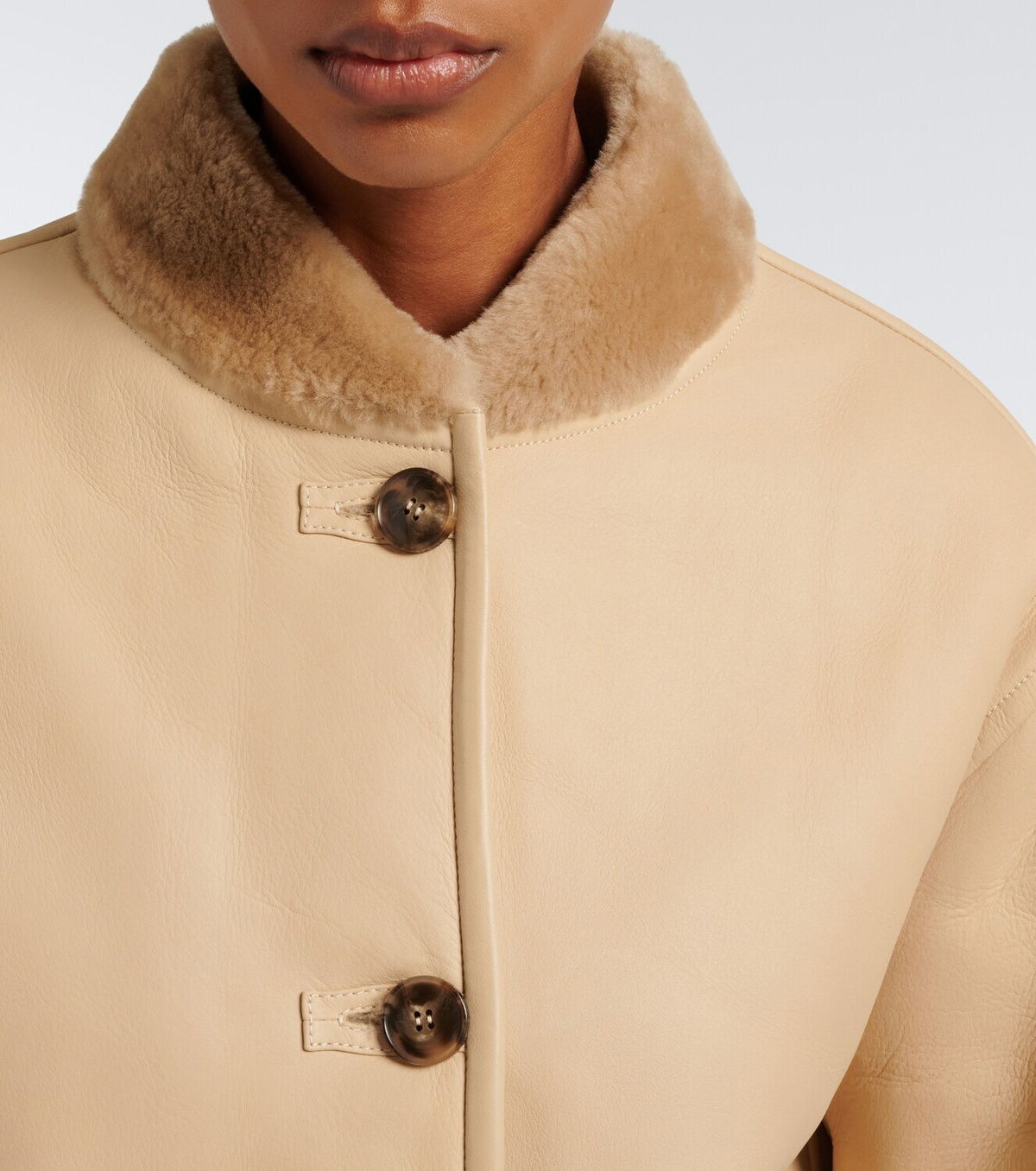 Yves Salomon Reversible shearling-trimmed leather jacket