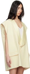 MM6 Maison Margiela Off-White Satin Lapel Vest