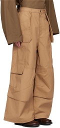 Hed Mayner Brown Layered Cargo Pants