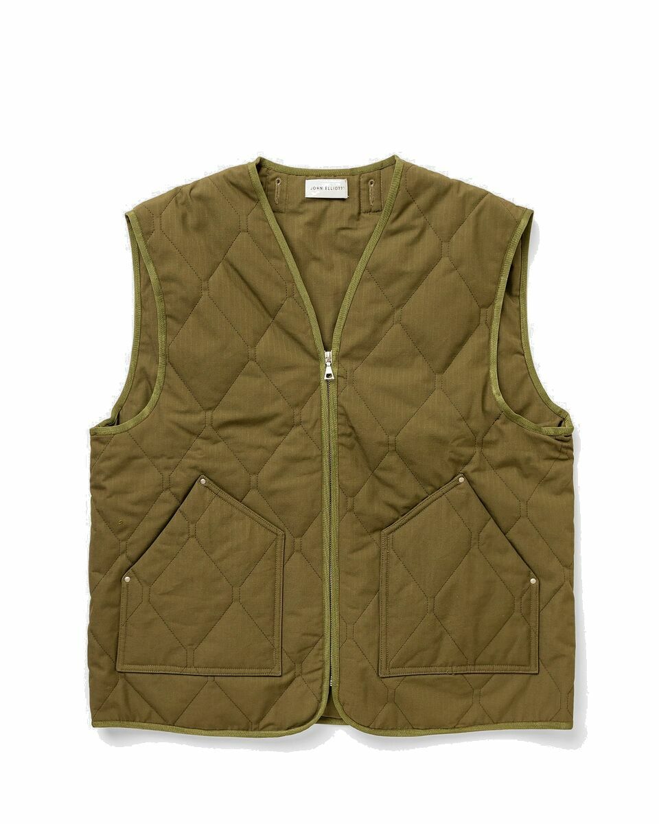 John Elliott Paneled Deck Jacket Liner Vest Green - Mens - Vests John ...