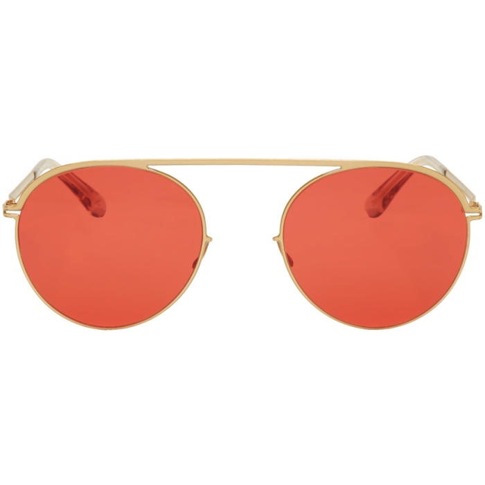 Photo: Mykita Gold and Red Studio5.1 Sunglasses 