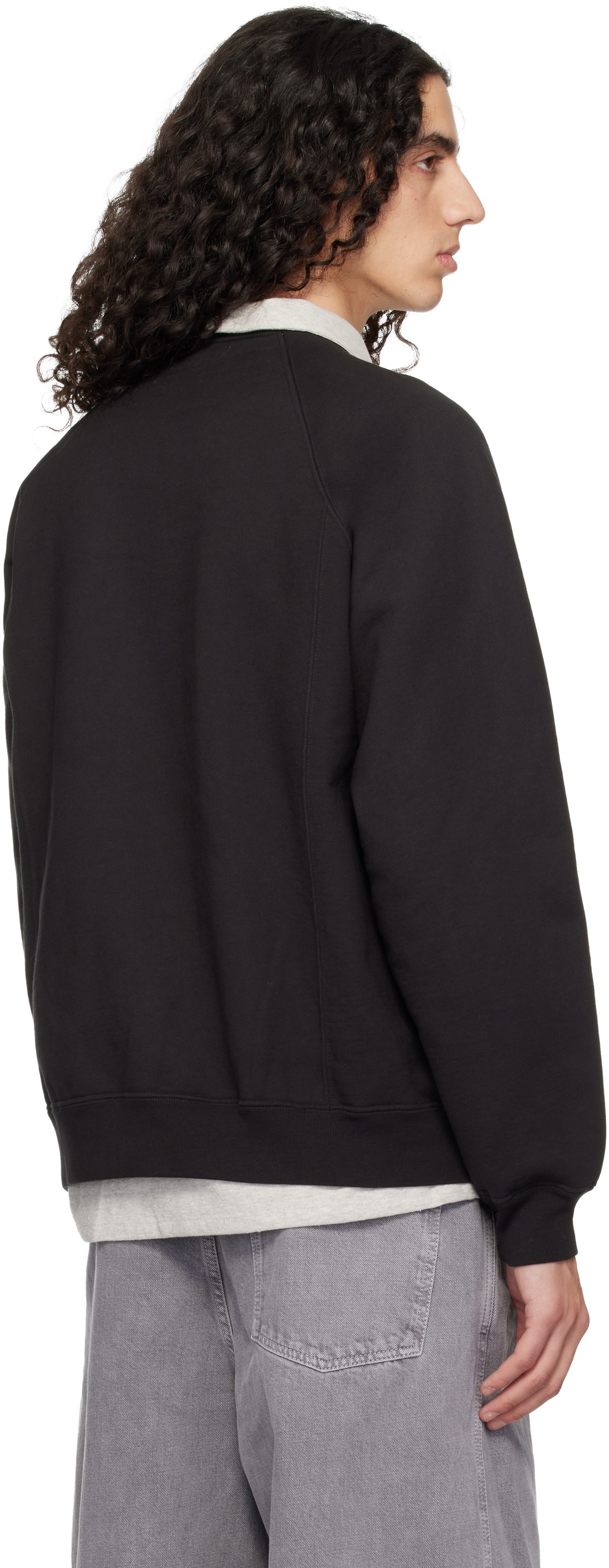 Lady White Co. Black Heavy Gusset Crewneck Sweatshirt