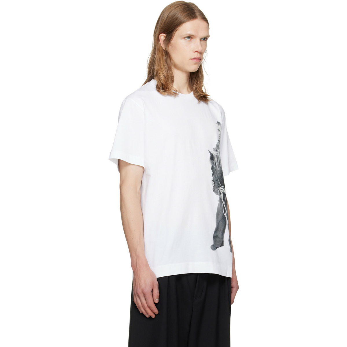 Simone Rocha White 'Pony Kid' Print T-shirt