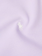 Polo Ralph Lauren - Logo-Embroidered Cotton-Blend Jersey Hoodie - Purple