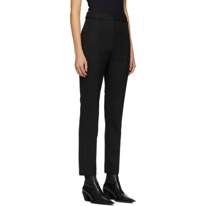 Haider Ackermann Black Slit Trousers