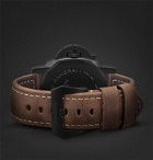 Panerai - Luminor 1950 3 Days GMT Automatic 44mm Ceramic and Leather Watch - Black