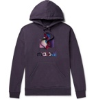 ISABEL MARANT - Miley Logo-Embroidered Cotton-Blend Jersey Hoodie - Purple