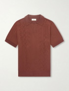 PIACENZA 1733 - Silk and Cotton-Blend Polo Shirt - Brown
