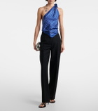 Christopher Esber Bandana draped silk top