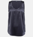 Brunello Cucinelli Silk-blend tank top