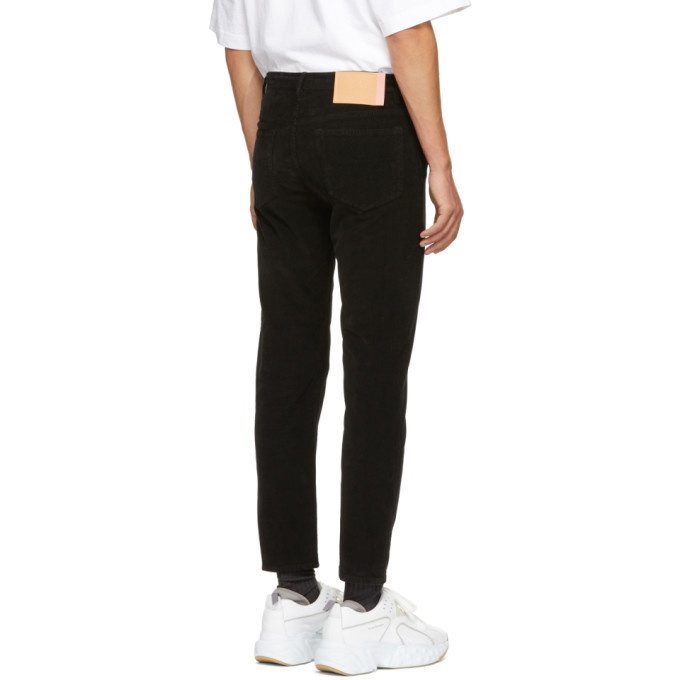 Acne Studios Black Bla Konst Corduroy River Trousers Acne Studios