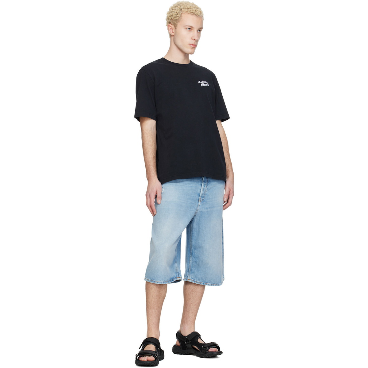 Maison Kitsuné Black 'Maison Kitsuné' Handwriting Comfort T-shirt
