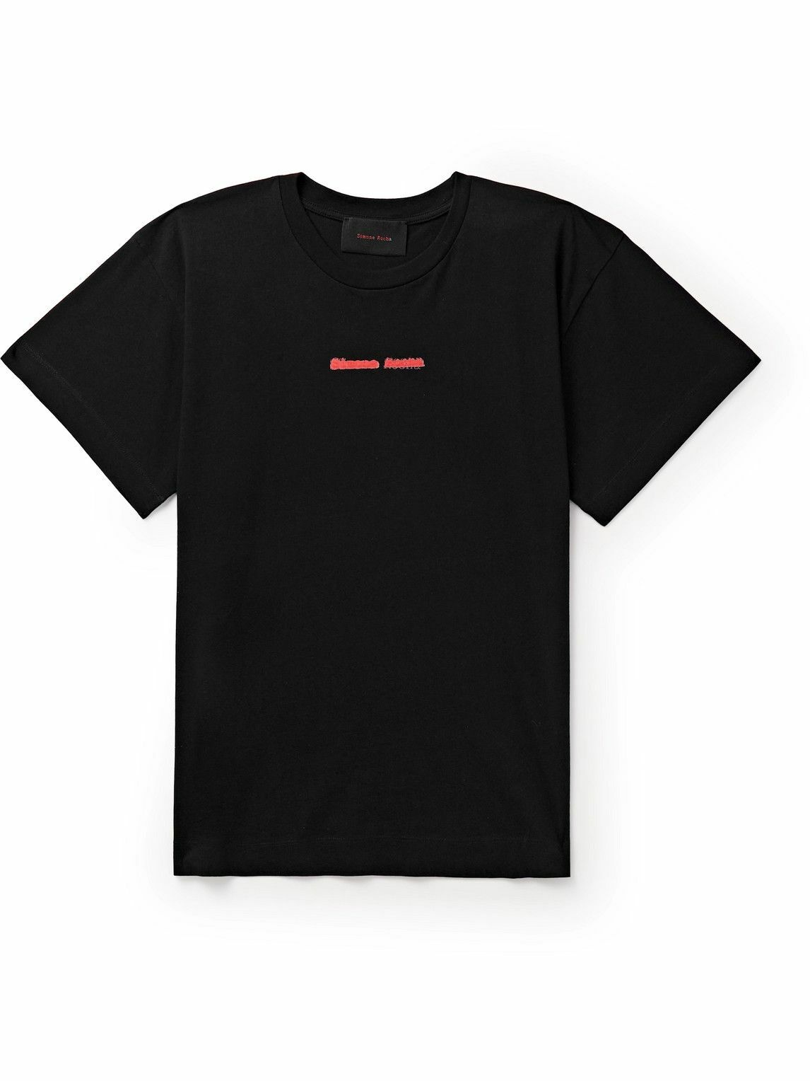 Simone Rocha - Logo-Print Cotton-Jersey T-Shirt - Black Simone Rocha