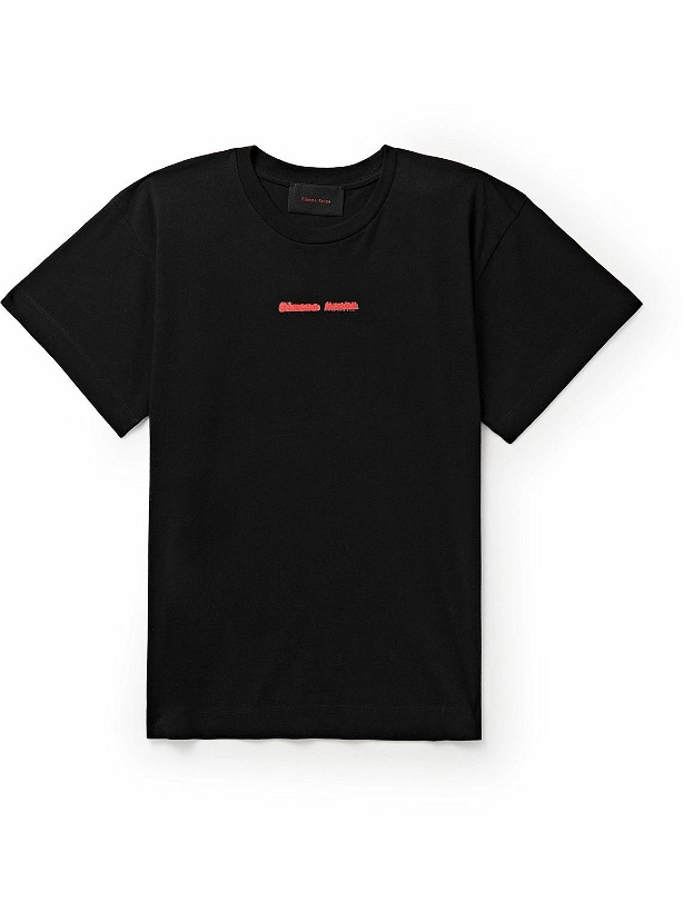 Photo: Simone Rocha - Logo-Print Cotton-Jersey T-Shirt - Black