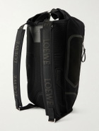 LOEWE - Flex Logo-Embossed Suede and Canvas Backpack