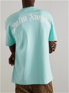Palm Angels - Printed Cotton-Jersey T-Shirt - Blue