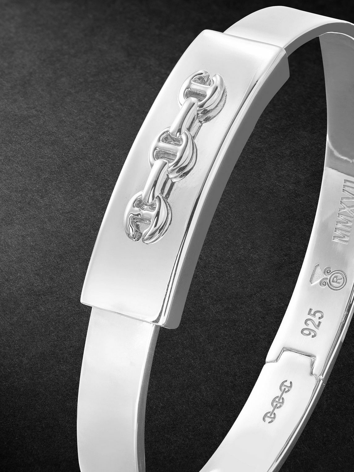 HOORSENBUHS - Slot Logo-Embossed Sterling Silver Cuff - Silver