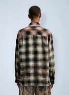 Palm Angels Curved Logo Coated Checkshirt