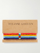 Roxanne Assoulin - Skinny Love Set of Four Gold-Tone and Enamel Beaded Bracelets