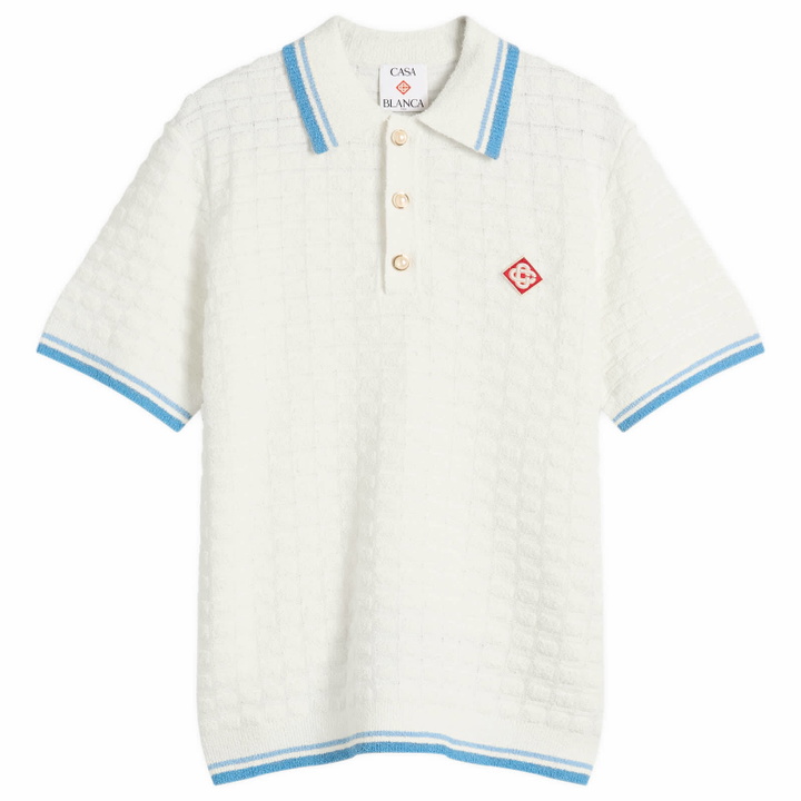Photo: Casablanca Men's Boucle Polo in White