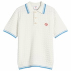 Casablanca Men's Boucle Polo in White