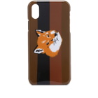 Maison Kitsuné Stripes Fox Head iPhone X Case