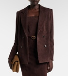 Stouls Jones double-breasted suede blazer