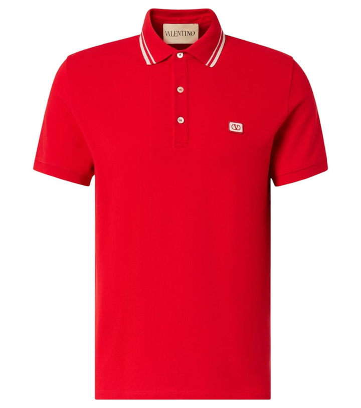 Photo: Valentino VLogo cotton piqué polo shirt